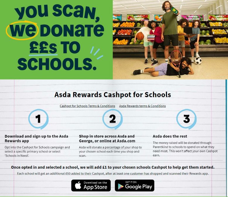 Asda Cashpot for schools image